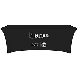 MB CO BRAND 8' PRINTED STRETCH TABLE COVER