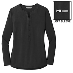 MI LADIES HENLEY TUNIC SHIRT