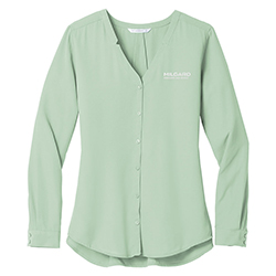 MILGARD LADIES LONG SLEEVE BUTTON-FRONT BLOUSE